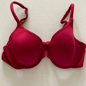 Victorias Secret underwire bra 36C Red BBV Body by Victoria VALENTINE BRA